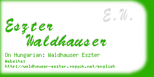 eszter waldhauser business card